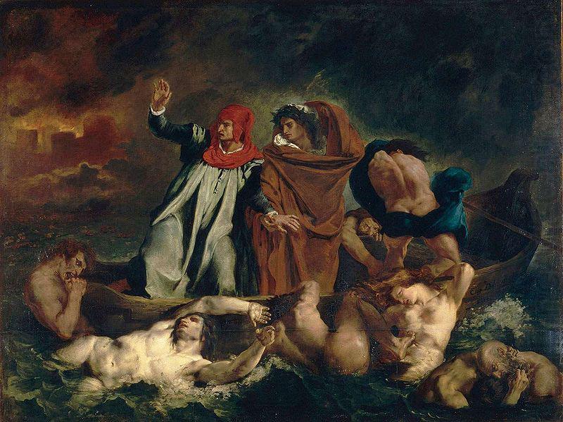 Dante and Vergil in hell, Eugene Delacroix